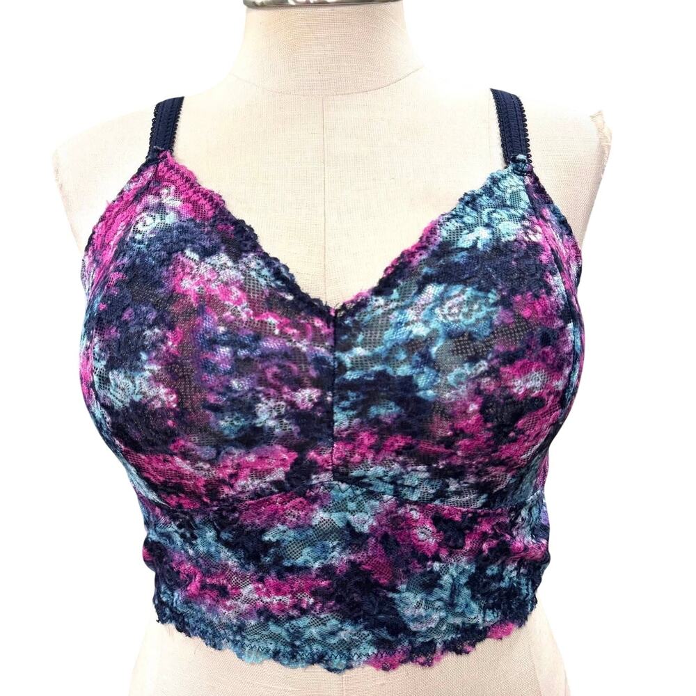 Torrid‎ Plus Size 2 (2X) Tie Dye Unlined Lace Wireless Crop Lingerie Bralette
